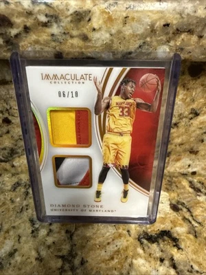 2016 Panini Immaculate Collection Collegiate Diamond Stone Duel Patches Gold /10 - Image 1 of 3