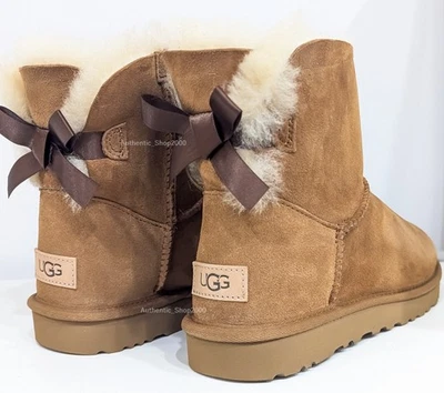 UGG Women's Mini Bailey Bow II Comfort Boots Chestnut - -Christmas gift 2025 - Image 1 of 4