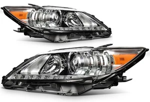 LED Headlights Assembly For 2013-2015 Lexus ES350 ES300h Base Sedan 4-Door Black - Picture 1 of 9