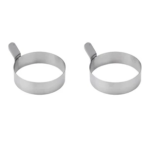  2 Pcs Stainless Steel Egg Rings Fried Shapes Kitchen Tools Cooking Mould - Picture 1 of 9