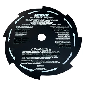 ECHO 8" 8 Tooth Blade 20mm Arbor Lawn Mower Trimmer Blade 69600120331 **NO BOX** - Picture 1 of 1