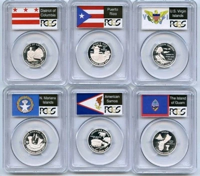 2009 S Silver Territory Quarter Set PCGS PR69DCAM - Image 1 of 2