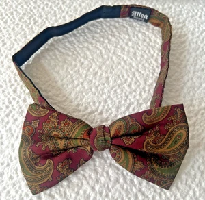 Vintage Altea Milano Paisley Silk Bow Tie Made In Italy Great Quality - Picture 1 of 8