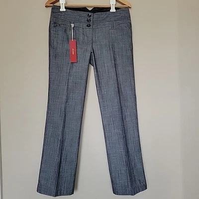 Pantalón Guess Pierna Recta Talla 27 Gris Negro Y2K Tiro Bajo Carrera Nuevo Foto 1 de 4