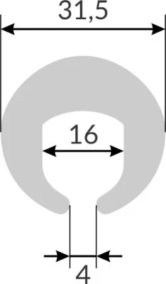 11 m. Kantenschutz Rammschutz Stoßkante Scheuerleiste Profil RAND G39 weich rund - Bild 1 von 2