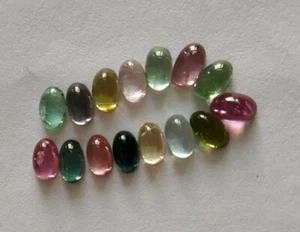  Turmalina Natural Multi Cabinas Ovaladas 15 Piezas 3 x 5 MM Mezcla Piedras Preciosas Sueltas - Imagen 1 de 5