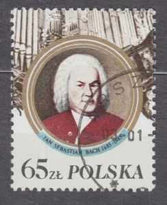 POLAND 1985 SC#2712 used st. with s/s, JOHANN S. BACH. - Picture 1 of 1
