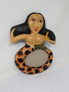 Indonesian / Balinese Handcrafted Wooden Small Mermaid Frame - Picture 1 of 3