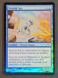 MTG - 1x Neurok Spy - Mirrodin - LP/LP+ - Foil - Blue - Vintage 2003 Magic TCG - Picture 1 of 7