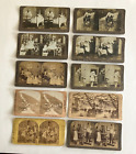 10- 1800'S / 1900'S Antique  Steroscope Steroview   Slides  /  View  Cards  Nice