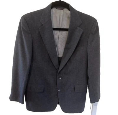 CRICKETEER 2 Piece Suit Mens 44R 32X30 Charcoal Single Vented Half Lined USA - Image 1 of 4