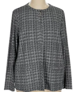 J. Jill NWT Wearever Collection Black And Cream Jacket XL - Picture 1 of 9