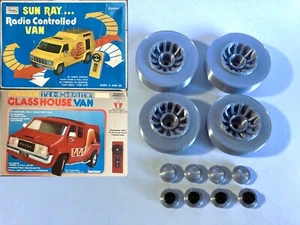 One new set of wheels for vintage Sears Sun Ray and Dynatron Glass House RC vans - Picture 1 of 6