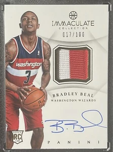 2012-13 Immaculate Bradley Beal True RPA RC Rookie Patch Auto /100 (On Card) - Picture 1 of 2