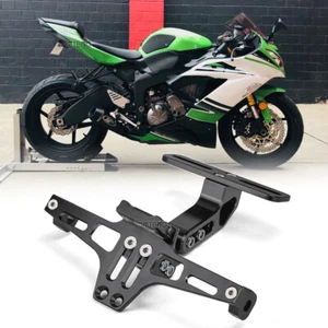 Motorcycle LED Tail Tidy License Plate Holder For Kawasaki Ninja ZX6R ZX7R ZX10R - Foto 1 di 16