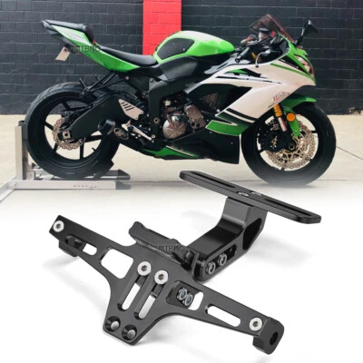 Motorcycle LED Tail Tidy License Plate Holder For Kawasaki Ninja ZX6R ZX7R ZX10R - Image 1 of 4