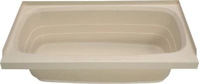 Lippert Replacement 24" x 40" Parchment Bathtub with Right Drain, Scratch  - Image 1 of 4