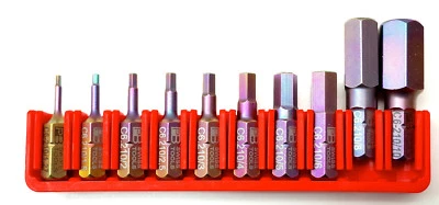 PB SWISS TOOLS C6-210 Bit Bits Sechskant Hexagonal 10-tlg. kompletter Satz NEU - Bild 1 von 3