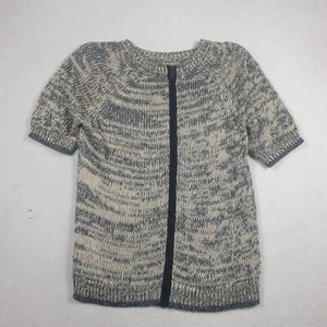 Mossimo Dutti Womens Blazer Jacket 12AU or M Medium Grey Short Sleeve Zip Up - Picture 1 of 13