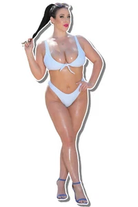 Pegatina Angela 1146 blanca, impermeable, laminada, pinup - Imagen 1 de 2