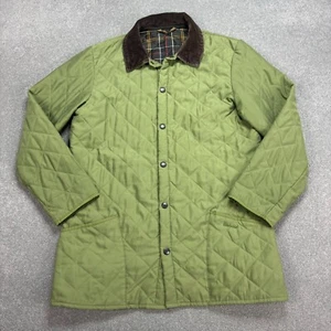 Barbour Jacket Adult Medium Green Quilted Country Field Coat Hunting Mens - Picture 1 of 12