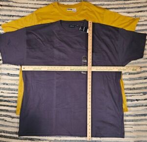 2 Men's Pocket T-Shirts Brands "Harbor Bay & King Size" 4XL New  D11