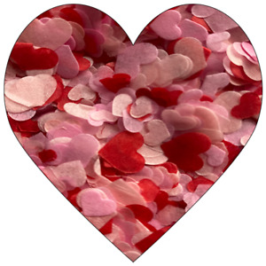 10000+ Compressed Wedding Confetti Mixed Heart Shaped Biodegradable Tissue Paper