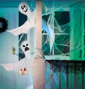 Paquete de 2 JOYIN 53" Halloween Flexible Árbol Envoltura Fantasma Casa Embrujada Decoración Exterior - Imagen 1 de 4