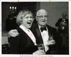 1977 Press Photo Betty Chafin poses with Colonel J. Norman Pease at an event, NC
