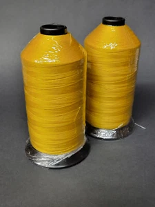 #92 Yellow Nylon Bonded Sewing Thread Leather Canvas Upholstery John Howard Co - Picture 1 of 2