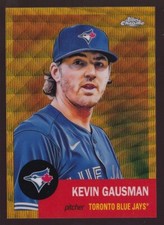 22 Topps Chrome Platinum Anniversary Gold Wave Refractor #346 Kevin Gausman /50