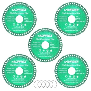 Paquete de 5 discos indestructibles de 4 pulgadas para amoladora, amoladora angular de eje de diamante de 7/8" - Imagen 1 de 6