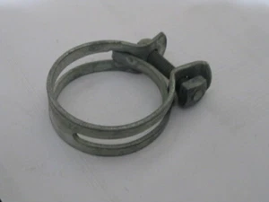 2 (Two) 1-1/2 Inch Water Hose Clamps Galvanized Steel-- Heavy Duty--Thick-- - Picture 1 of 2