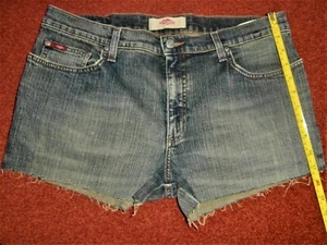 Women's Blue LEE COOPER W34" "Dirty Look" Stretch Denim Cut Off, , 10" rise. - Picture 1 of 4