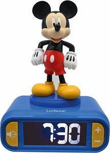 Lexibook RL800MCH Mickey Mouse 3D Kids Alarm Clock with Night Light - Picture 1 of 3