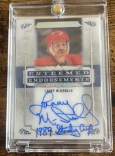 RARE!! Hall Of Fame Lanny McDonald Auto /28 2021 Upper Deck Artifacts Inscribed