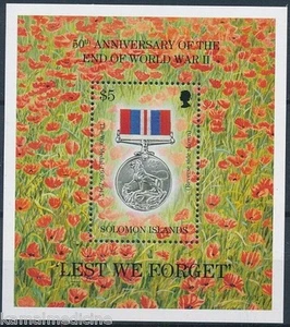 Solomon Islands 1995 MNH SS, Medal, End of World War II, 50th Anniversary   [Ts] - Picture 1 of 1