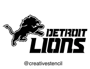 7x4 Zoll stabile & wiederverwendbare Kunststoff Detroit Löwen Schablone KOSTENLOSER VERSAND - Bild 1 von 1