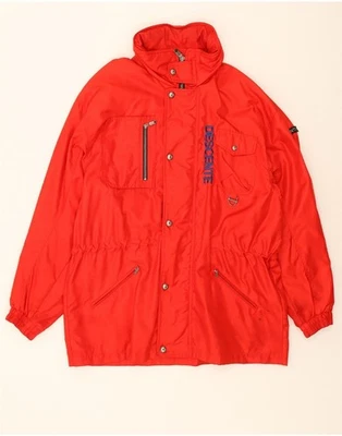 DESCENTE Mens Graphic Windbreaker Jacket IT 54 2XL Red Nylon BU01 - Image 1 of 4