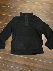 Cat & Jack Black Boys Pullover Fleece Sweatershirt Sz; S - Picture 1 of 5