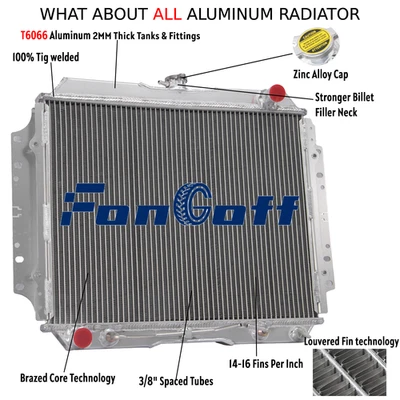 Radiator Fits 1987~1997 Holden Rodeo TF G1 G3 G6 2.6L 2.2L G7 PETROL 4CYL AT MT. - image 1 of 4