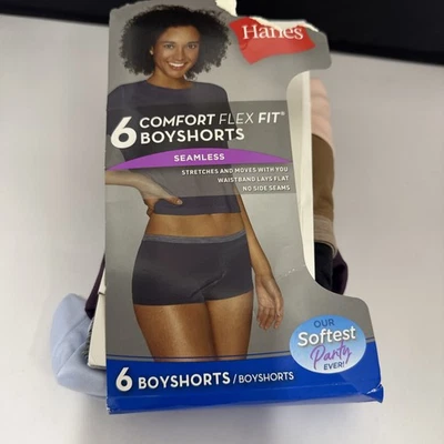 Hanes Women's Comfort Flex Fit Boyshorts - 6-Pack - Large - New Other - Image 1 of 4