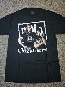 NWO Outsiders Black Tee Scott Hall Kevin Nash WWE “Authentic” Wrestling M  B8 - Picture 1 of 8
