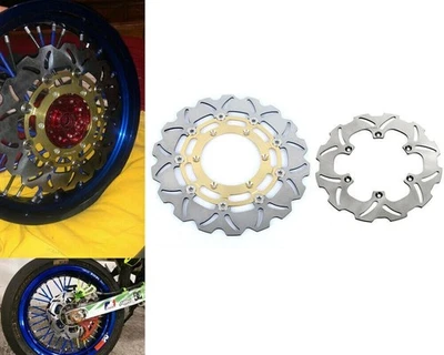 DRZ400SM 05-24 para SUZUKI discos de freno delanteros traseros flotantes dorados rotores DRZ 400 SM Foto 1 de 4