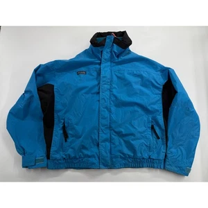 Vintage Columbia Sportswear Radial Sleeve Jacket Blue Black Men XL Taiwan Nylon - Picture 1 of 6