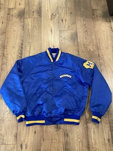 Vintage 80s 90s Milwaukee Brewers Starter Satin Bomber Jacket Men's Size XL - Picture 1 of 10