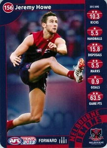 2013 Melbourne Demons AFL TeamCoach Card - Jeremy Howe - Bild 1 von 3
