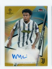 2020 Weston McKennie Topps Finest Gold Refractor Juventus Autographed Card 48/50