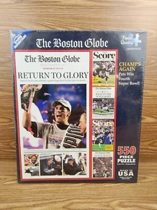 New England Patriots Puzzle Return To Glory Boston Globe Brady White Mountain - Picture 1 of 10
