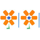 NUOBESTY 2Pcs Plastic Pinwheels for Outdoor Wind Action